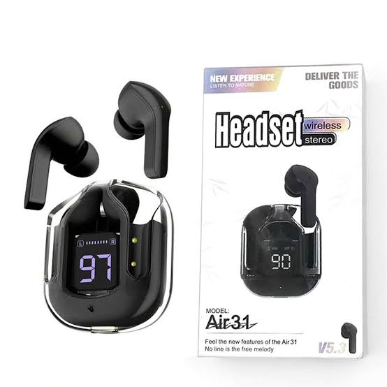 Air 31 Wireless Earbuds with LED Digital Display – Bluetooth 5.3 Gaming Headset
